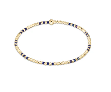 Enewton | Hope Joy Pattern 2mm Bead Bracelet- Blue Metallic