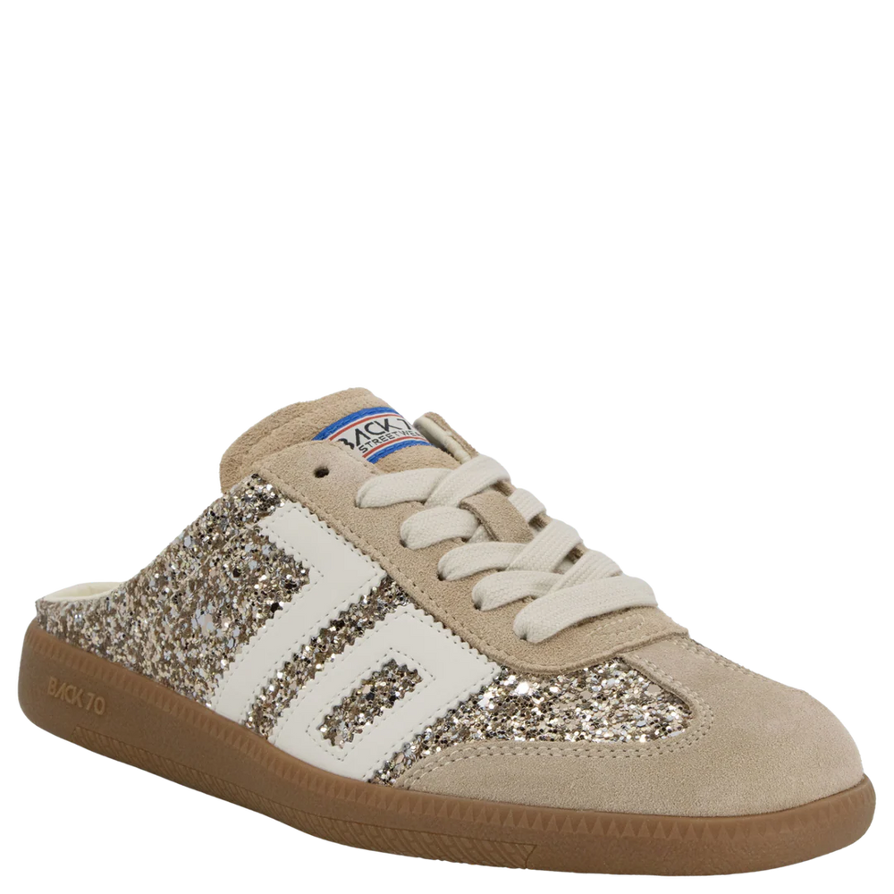 Back70 | EASTER in GLITTER GOLD Backless Sneakers