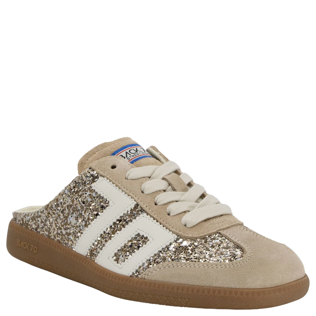 Back70 | EASTER in GLITTER GOLD Backless Sneakers