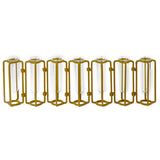 Two's Company | Lavoisier Set of 7 Hinged Flower Vase with Antiqued Gold Finish