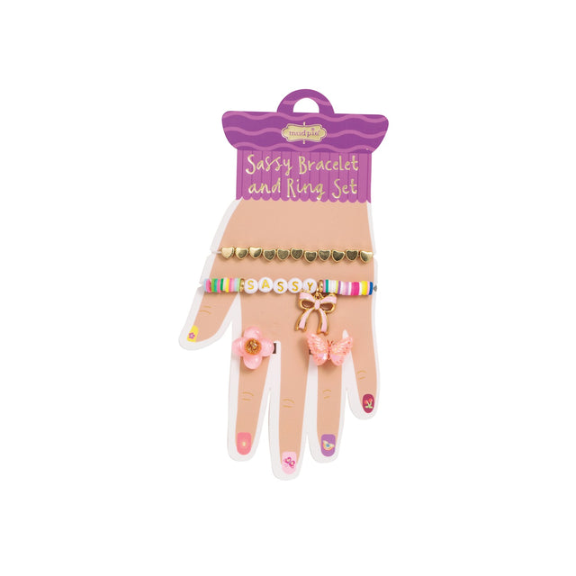 Mudpie | Sassy Bracelet & Ring Set - Sassy