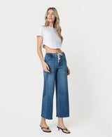 Vervet | Kris High Rise Drawstring Baggy Wide Leg Jeans