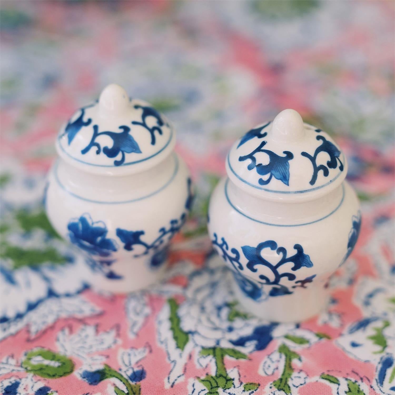Chinoiserie Mini Ginger Jar Salt and Pepper Shaker Set