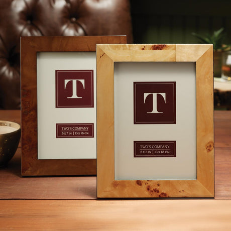 Burled Wood Frame in Gift Box Assorted- 5"x7"