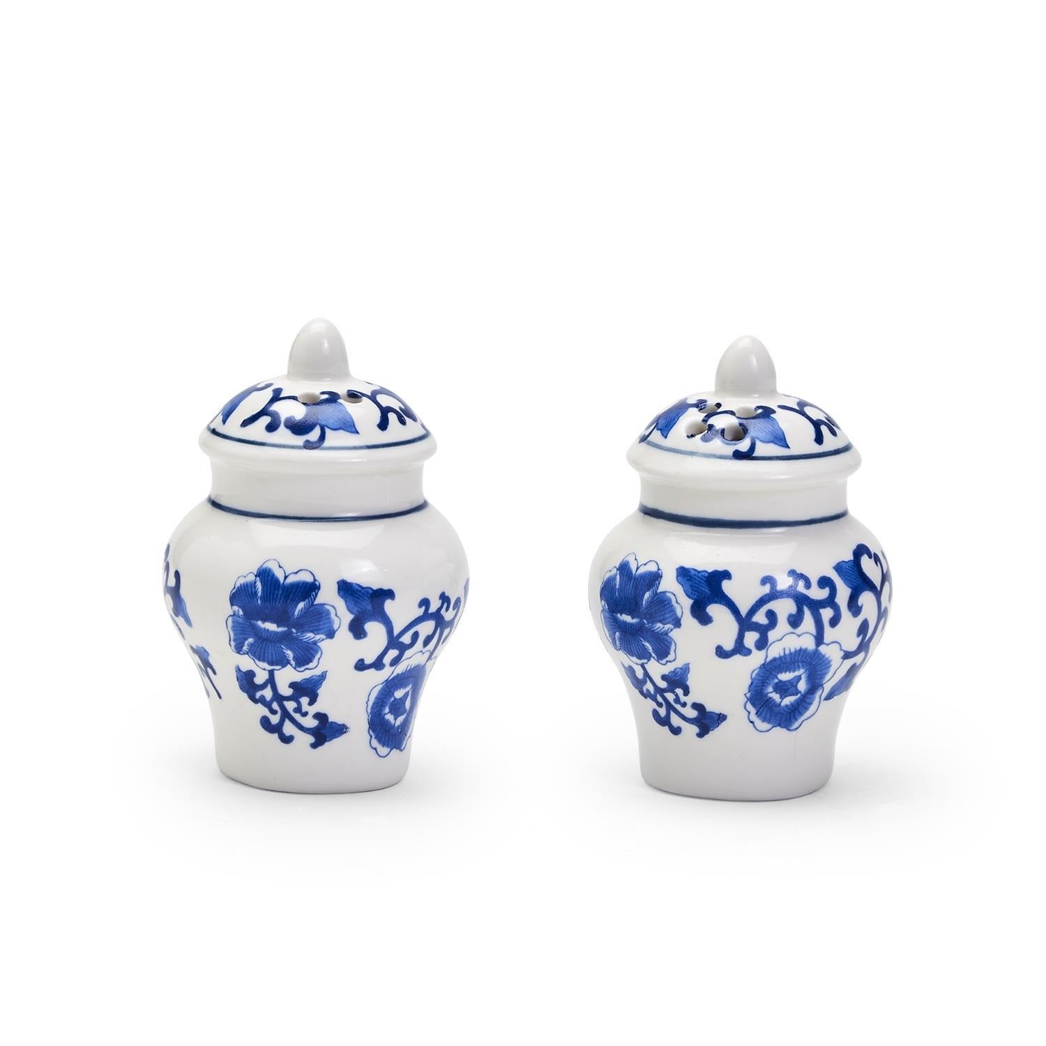 Chinoiserie Mini Ginger Jar Salt and Pepper Shaker Set