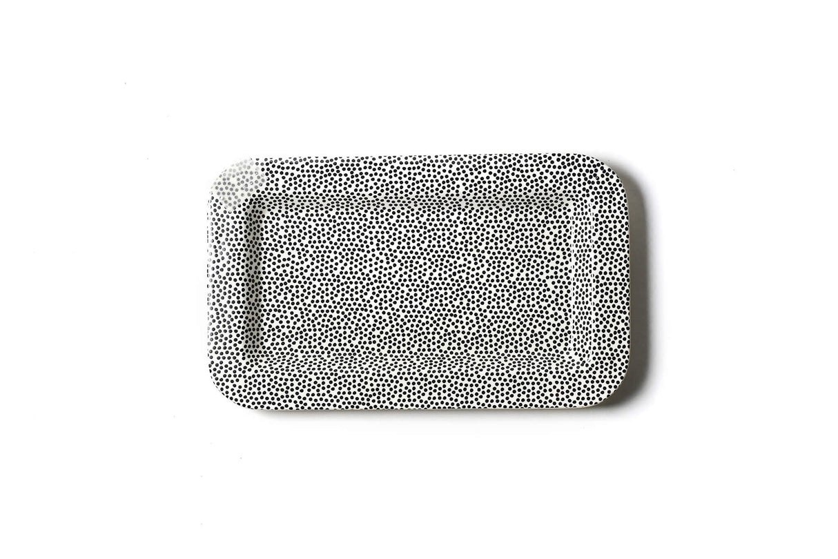 Happy Everything! | Black Small Dot Mini Entertaining Rectangle Platter