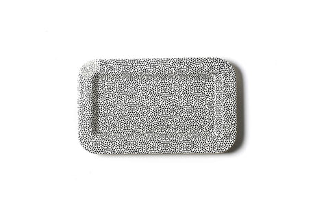 Happy Everything! | Black Small Dot Mini Entertaining Rectangle Platter