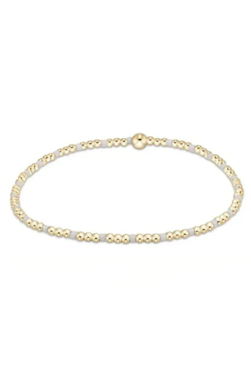 Enewton | Hope Sincerity Pattern 2mm Bead Bracelet- Milkshake