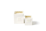 Happy Everything! | White Stripe Mini Nesting Cube Small