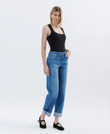 Vervet | Kate High Rise Cuffed Barrel Jean
