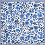 Chinoiserie Set of 4 Blue and White Floral Pattern Napkins