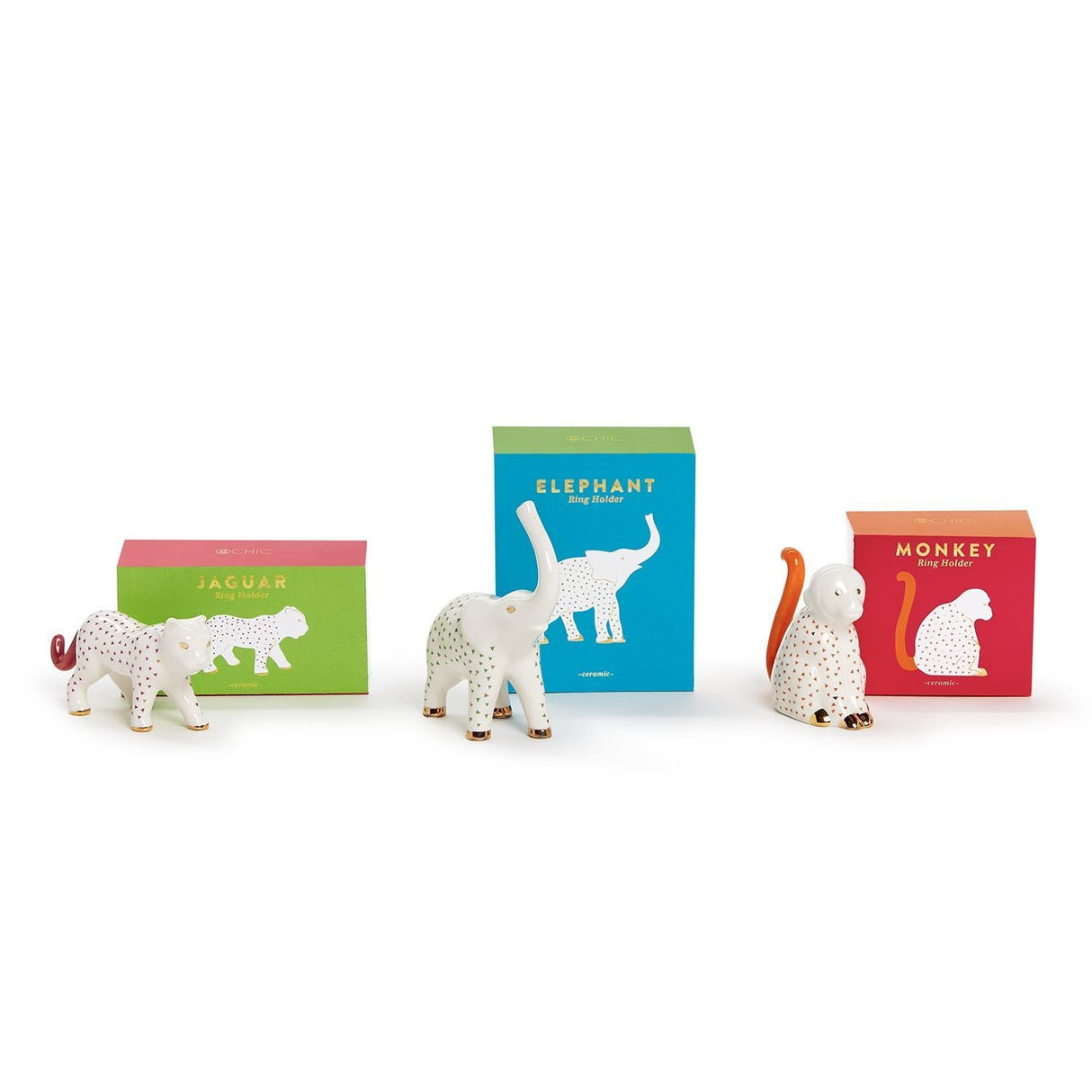 Ring Leader Ceramic Ring Holders Assorted 3 Shapes