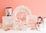 Happy Everything! | Pink Small Dot Happy Everything! Mini Square Platter