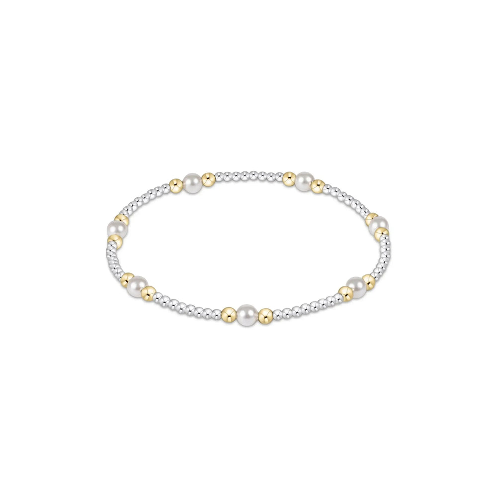Purpose Pearl 4mm Bead Bracelet- Mixed Metal