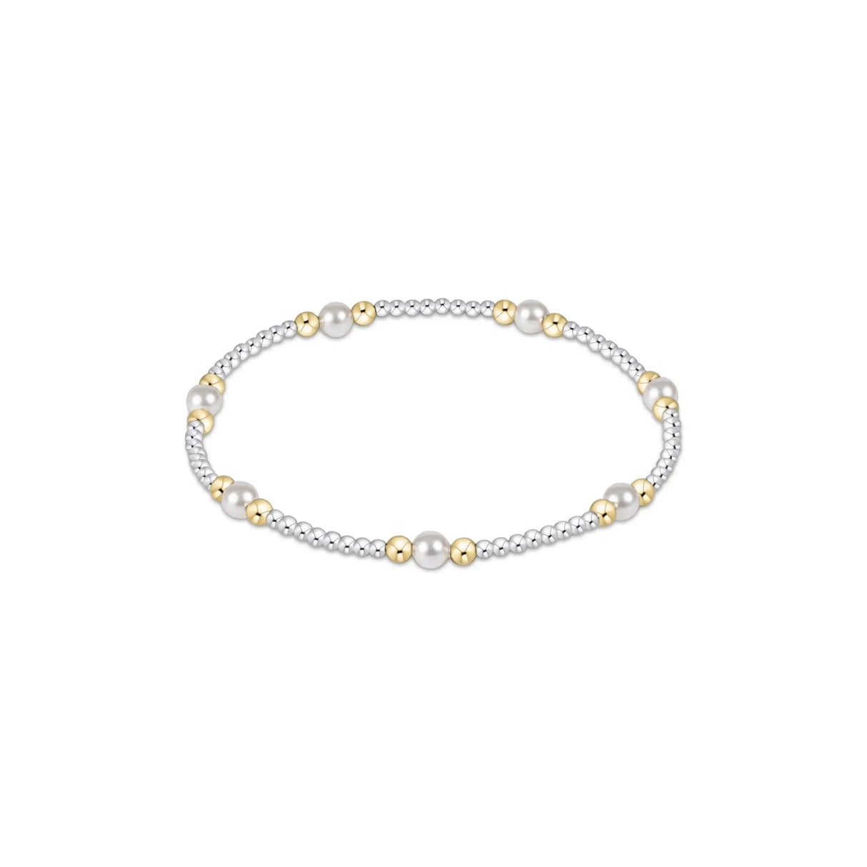 Purpose Pearl 4mm Bead Bracelet- Mixed Metal