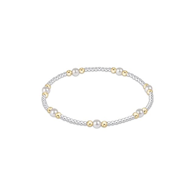 Purpose Pearl 4mm Bead Bracelet- Mixed Metal