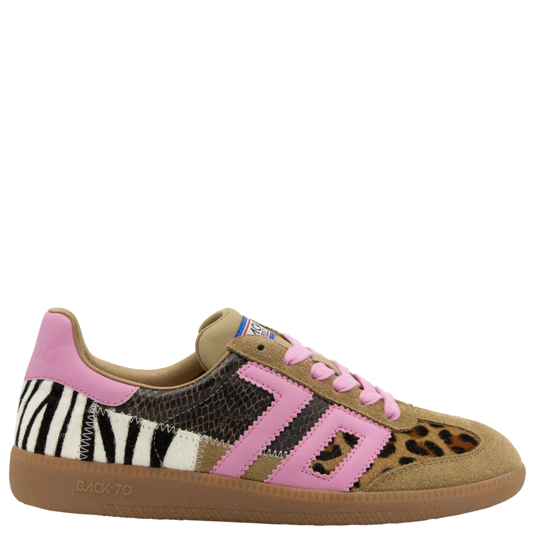 Back 70 | Squid Sneakers in Leopard Zebra Fuxia