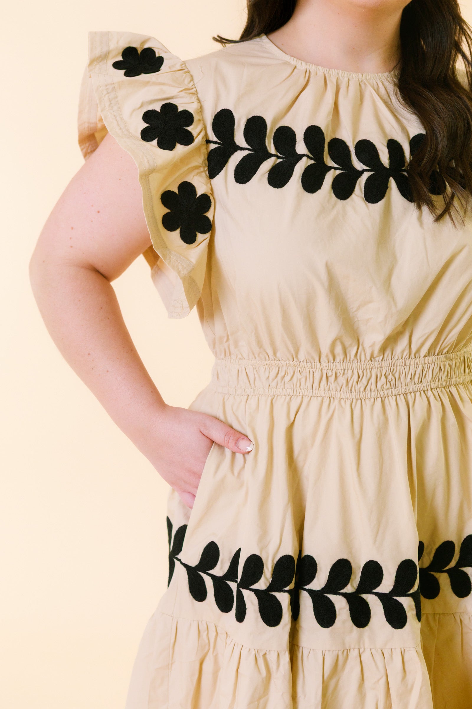 The Eliza Embroidered Midi Dress