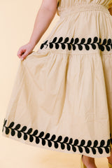 The Eliza Embroidered Midi Dress