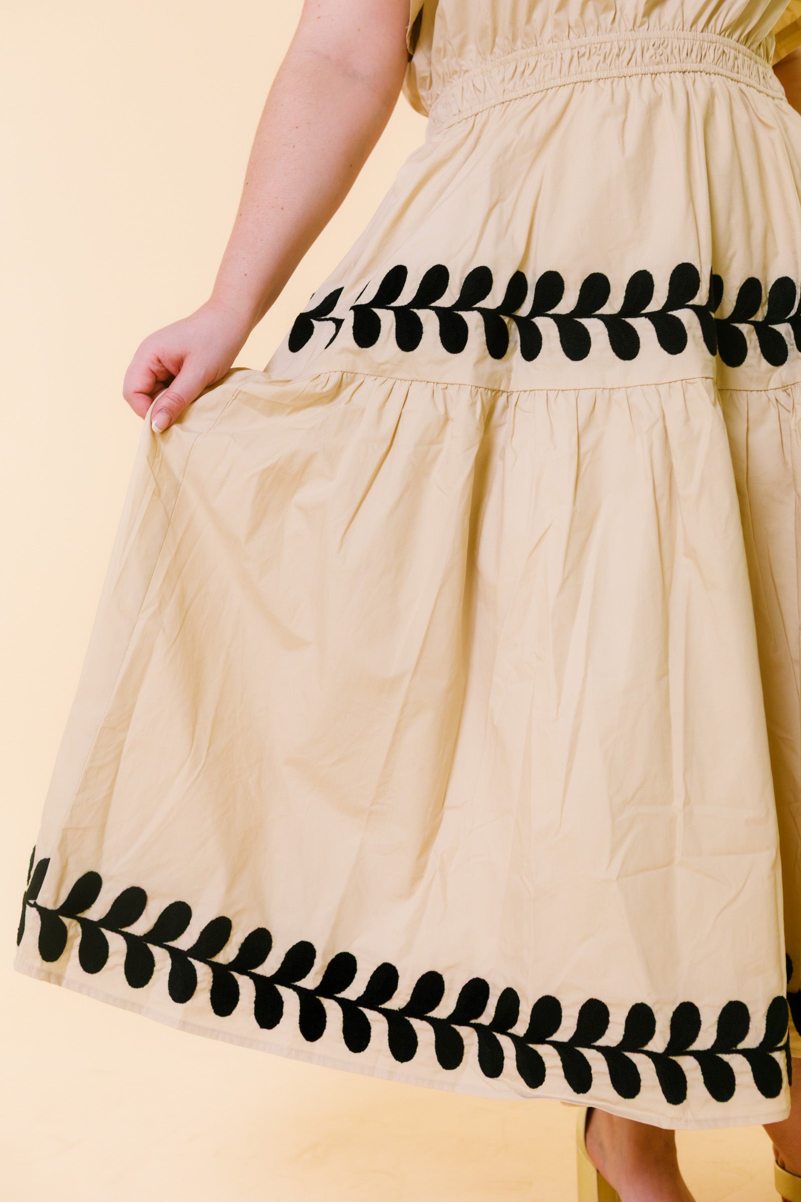 The Eliza Embroidered Midi Dress