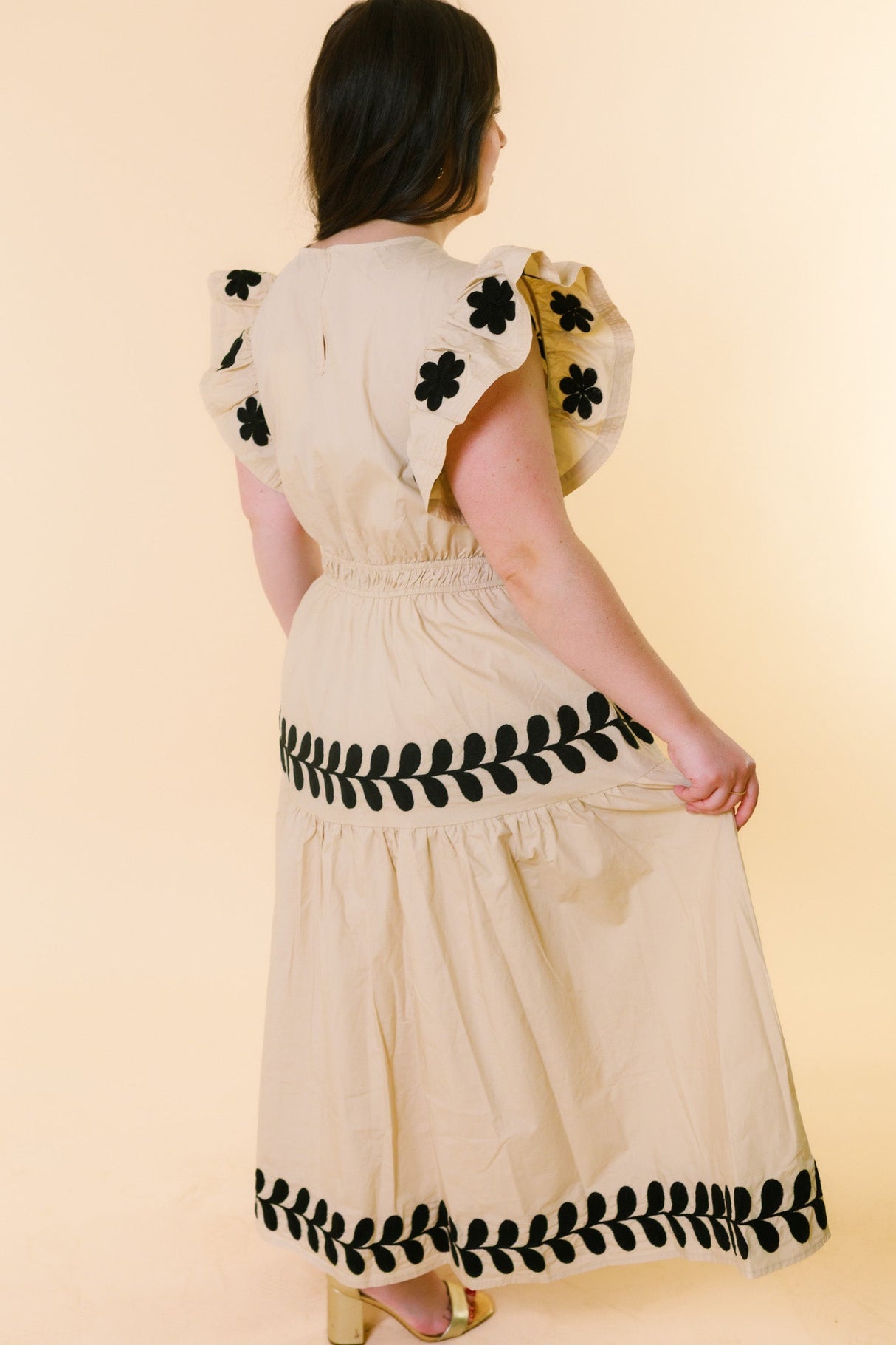 The Eliza Embroidered Midi Dress