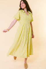 English Factory | Gingham Puff Sleeve Dress