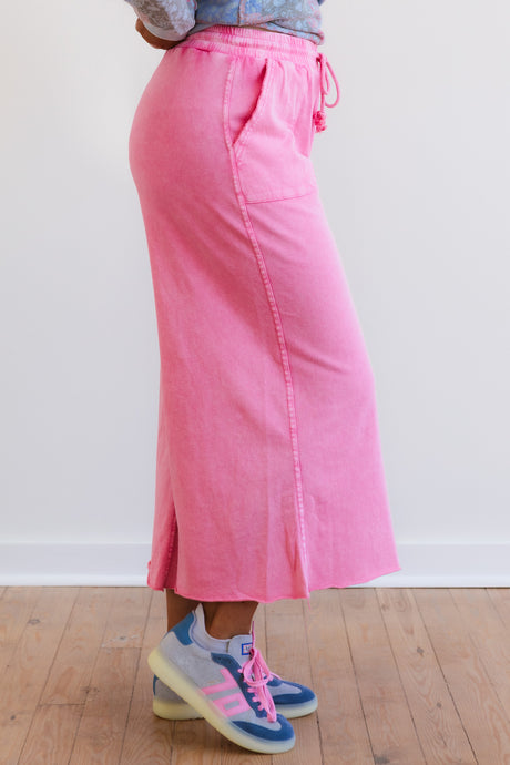 The Washed Terry Knit Wide Pants