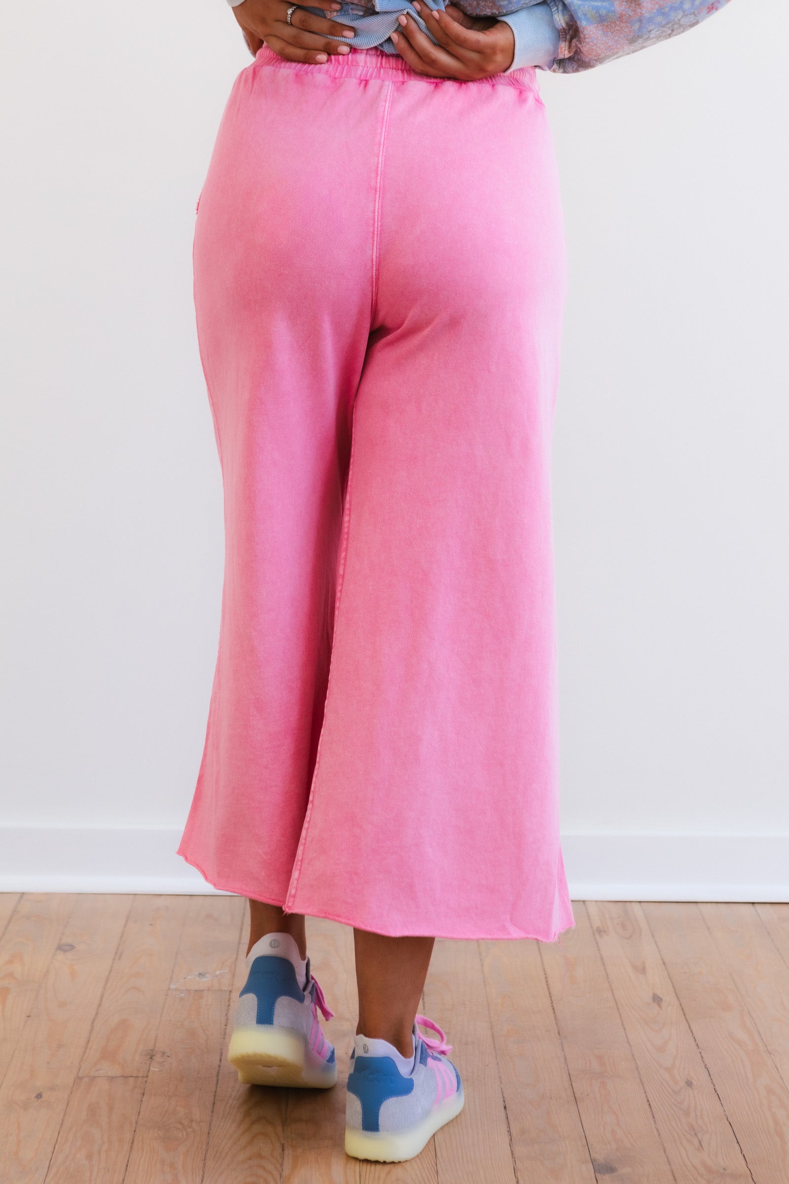 The Washed Terry Knit Wide Pants