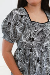 The Petal Sketch Midi Dress