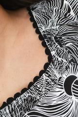 The Petal Sketch Midi Dress