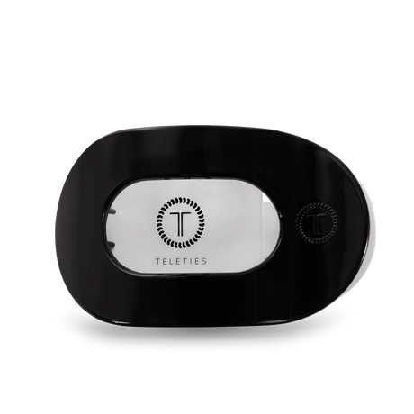 Teleties | Jet Black Large Flat Round Clip