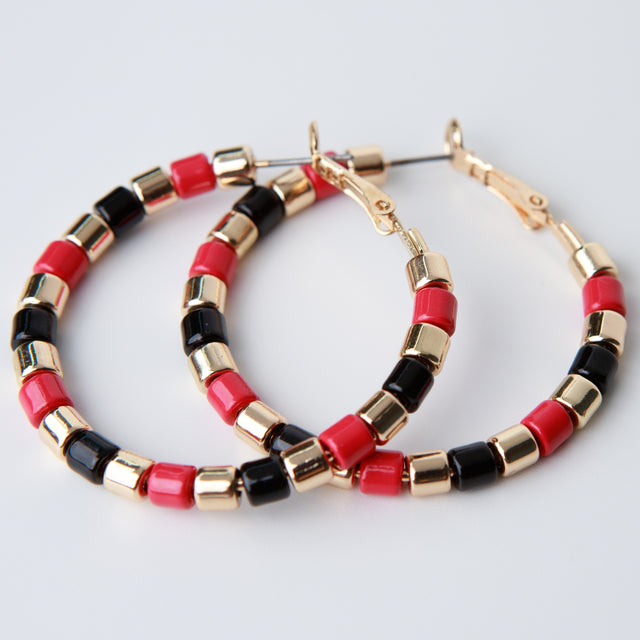Beads Metal & Acrylic Hoops