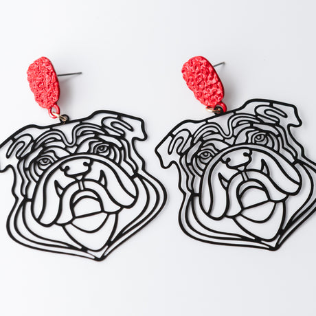 Filigree Bulldog Earrings