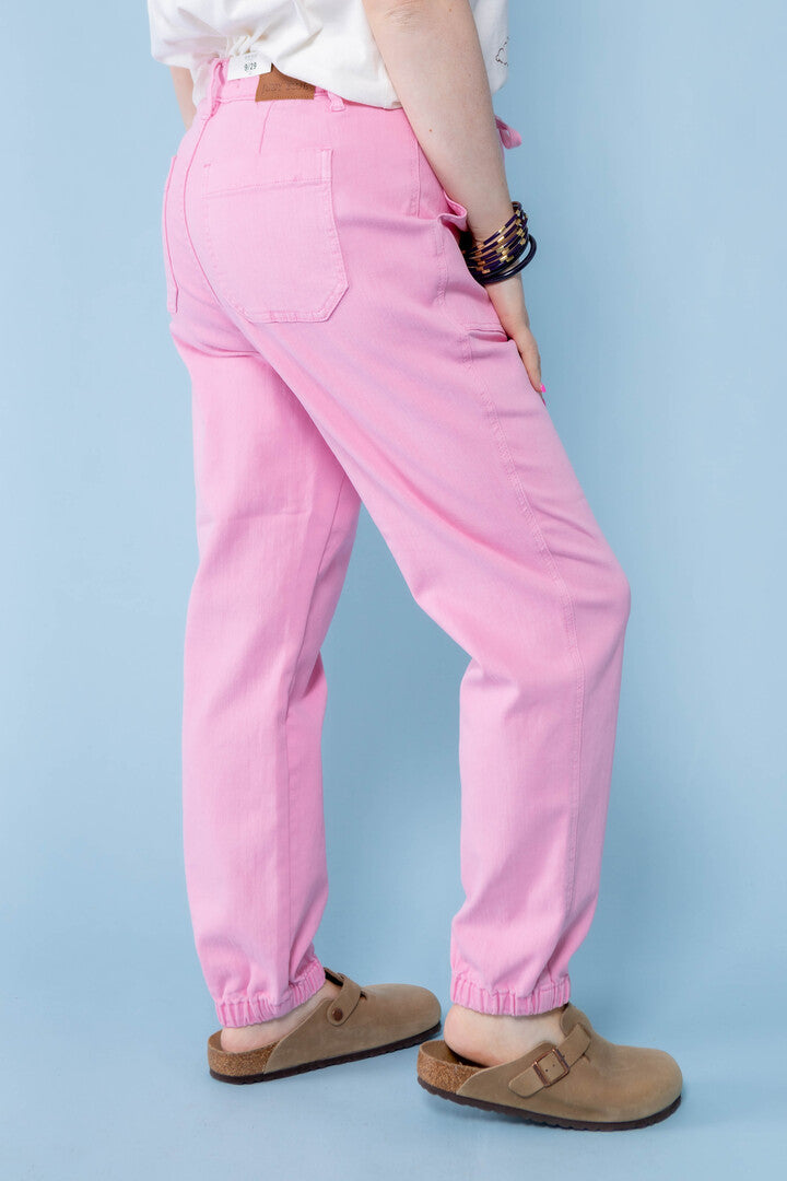 Judy Blue | High Waist Pink Joggers