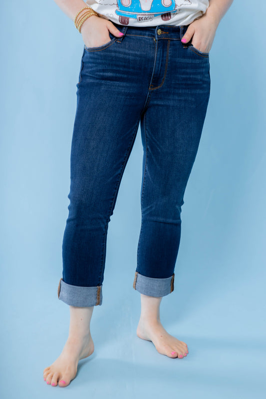 Judy Blue | Vintage Cuffed Capri Jeans
