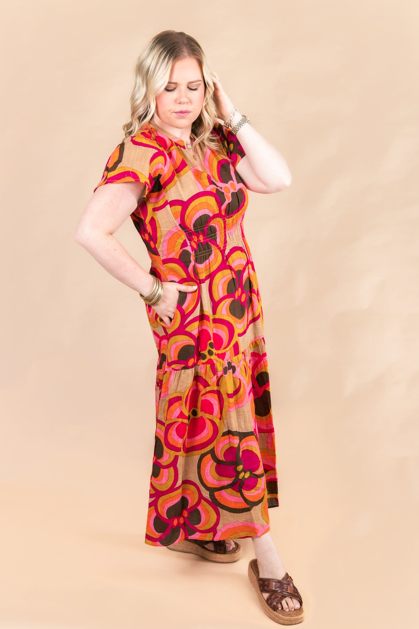 Ivy Jane | Bold Floral Midi Dress