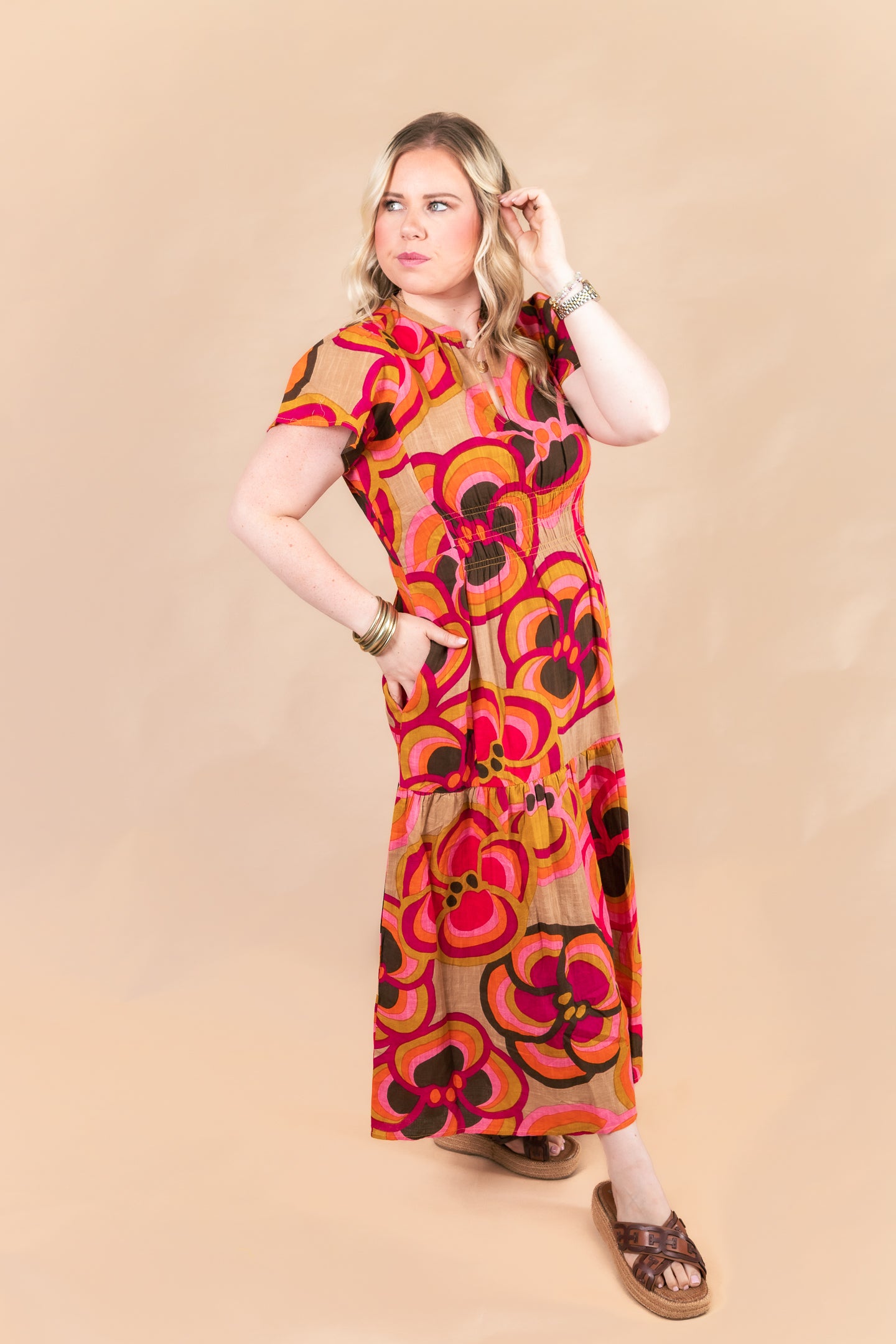 Ivy Jane | Bold Floral Midi Dress