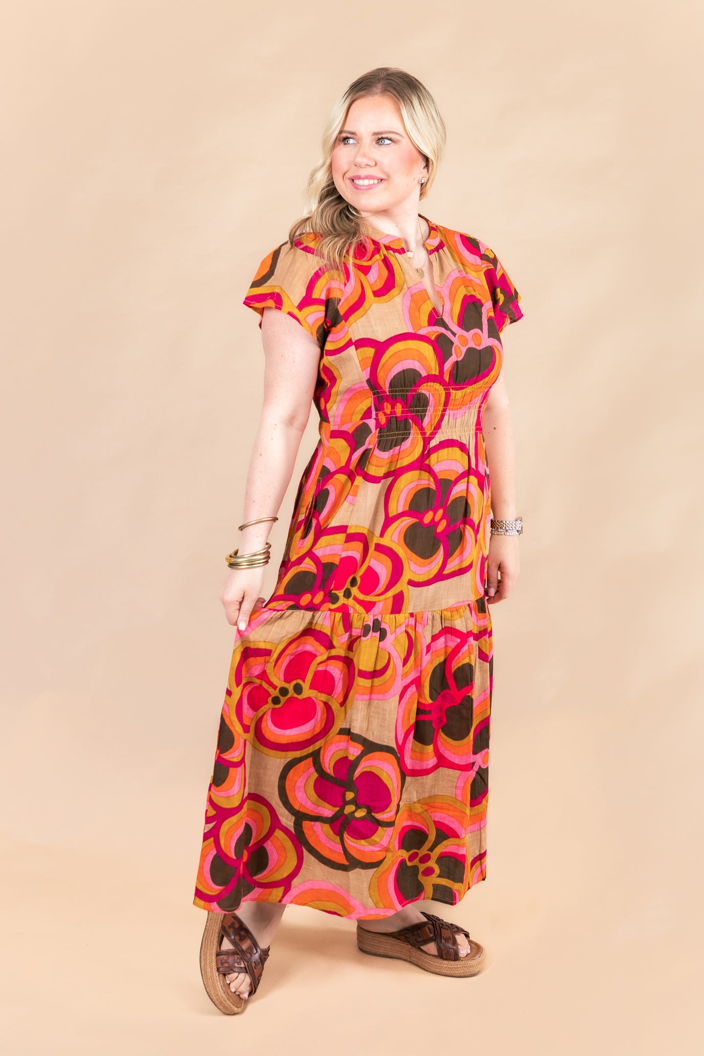 Ivy Jane | Bold Floral Midi Dress