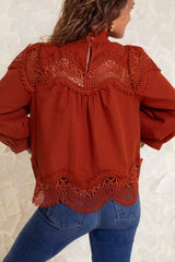 The Cinnamon Lace Blouse