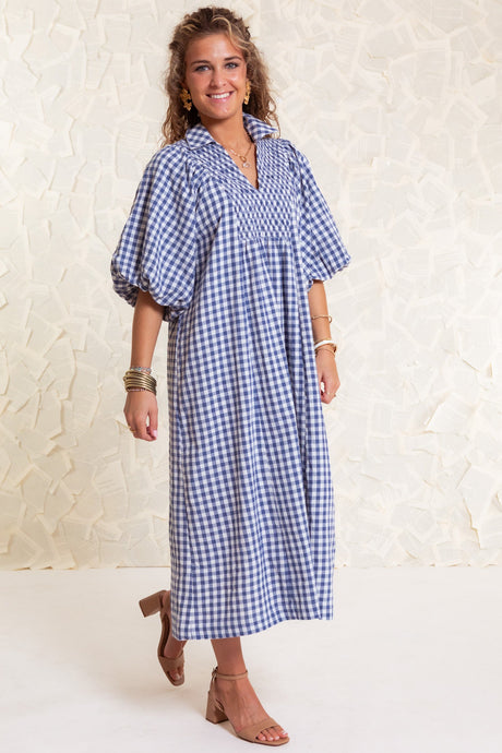 The Ottilie Gingham Midi Dress