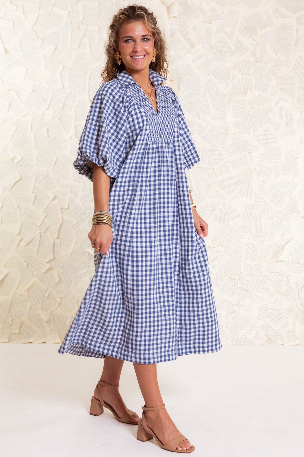 The Ottilie Gingham Midi Dress
