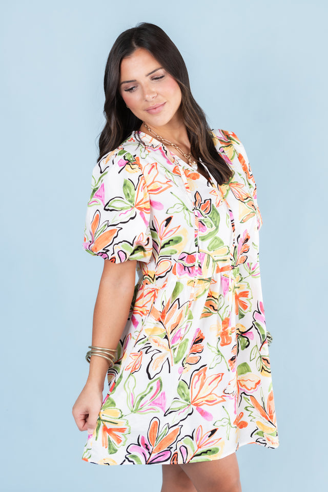 The Maggie Floral Printed Mini Dress