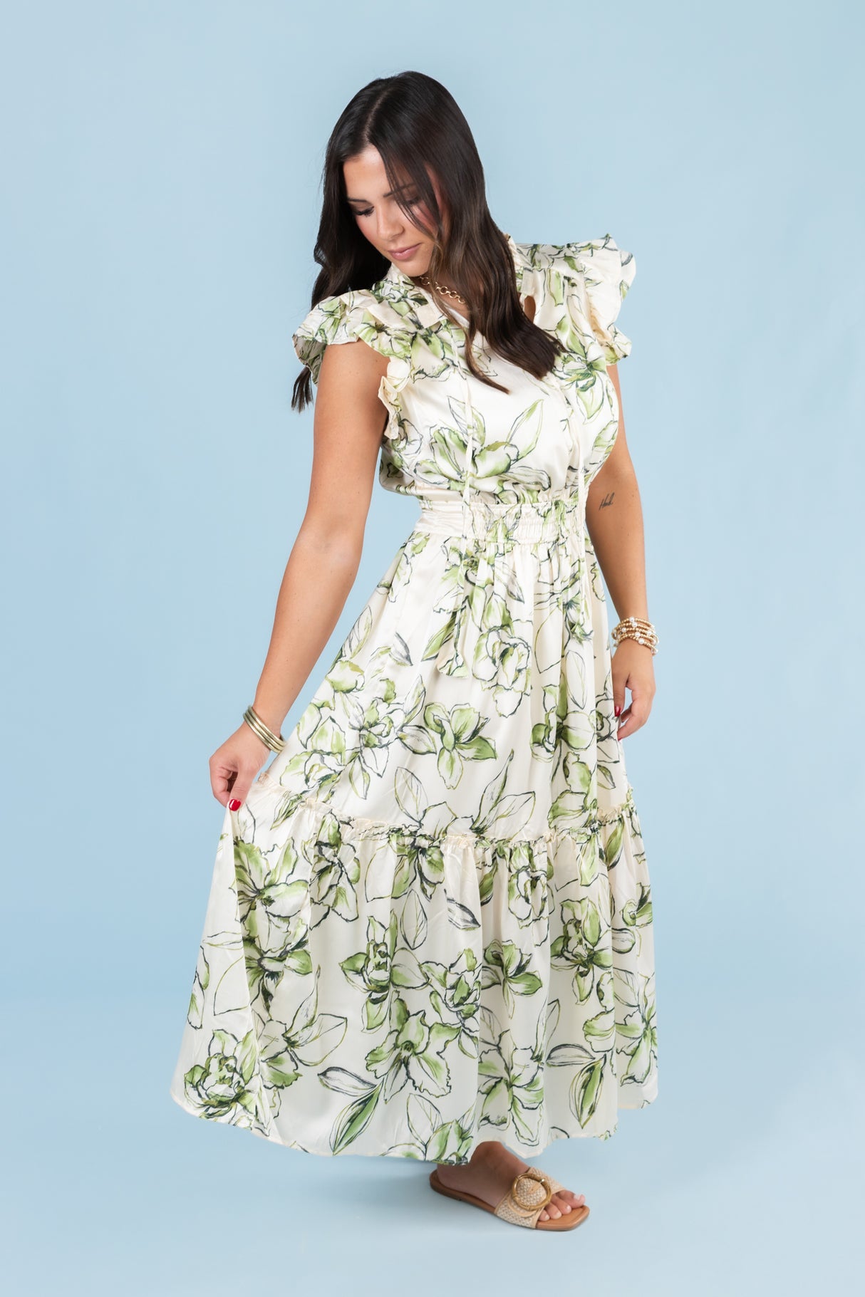 The Satin Midi Dress