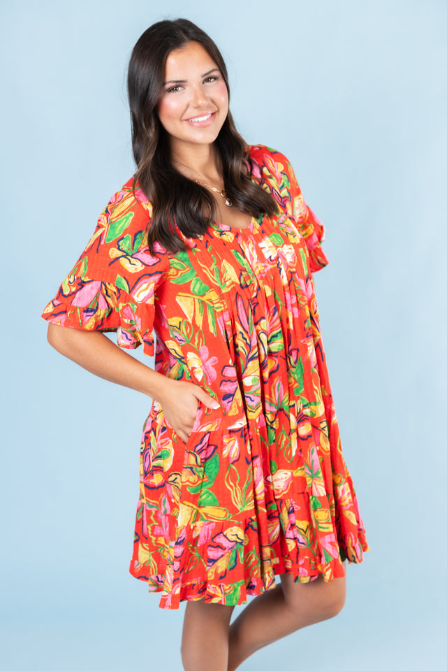 The Amelia Slub Mini Dress