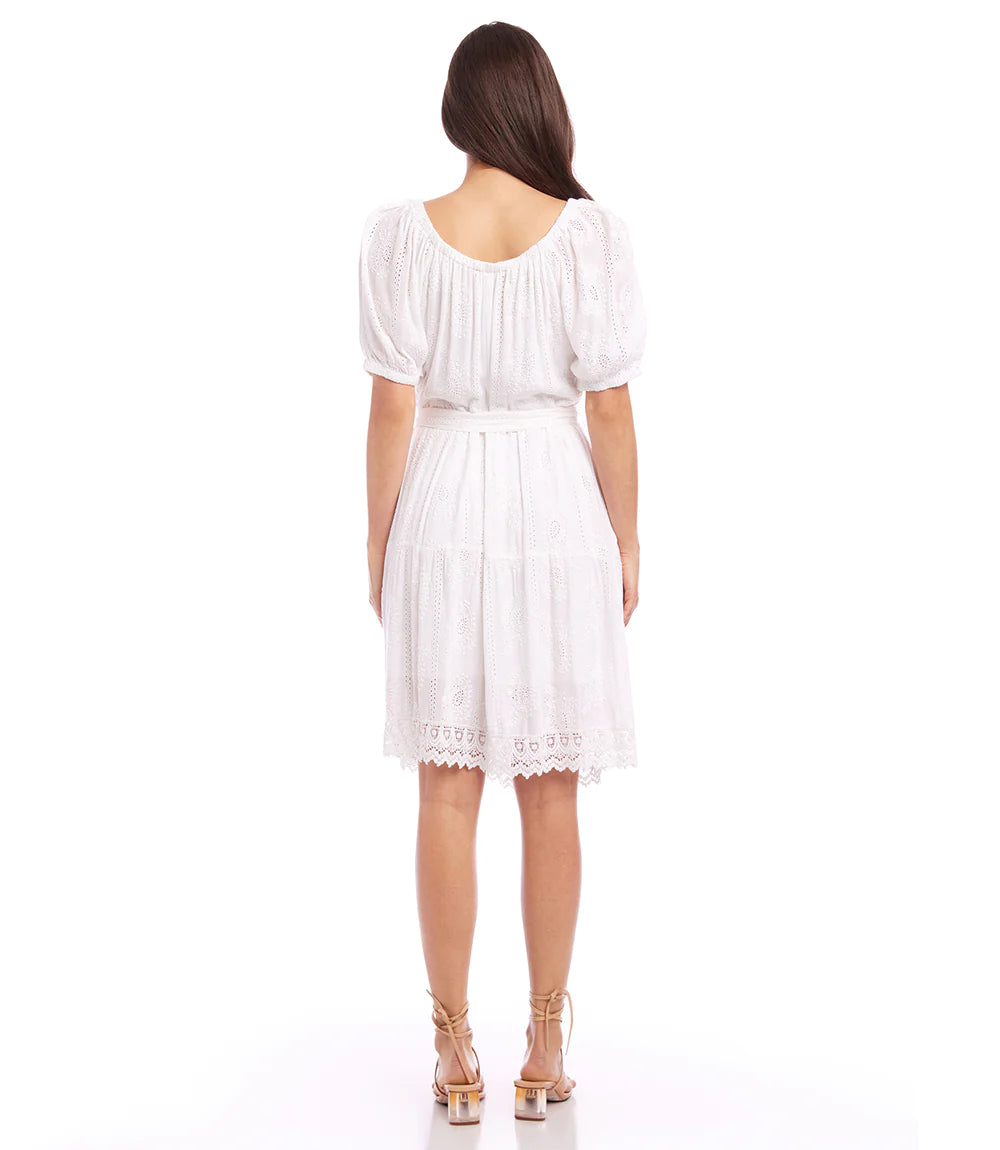 Load image into Gallery viewer, Embroidered Puff Sleeve Dress
