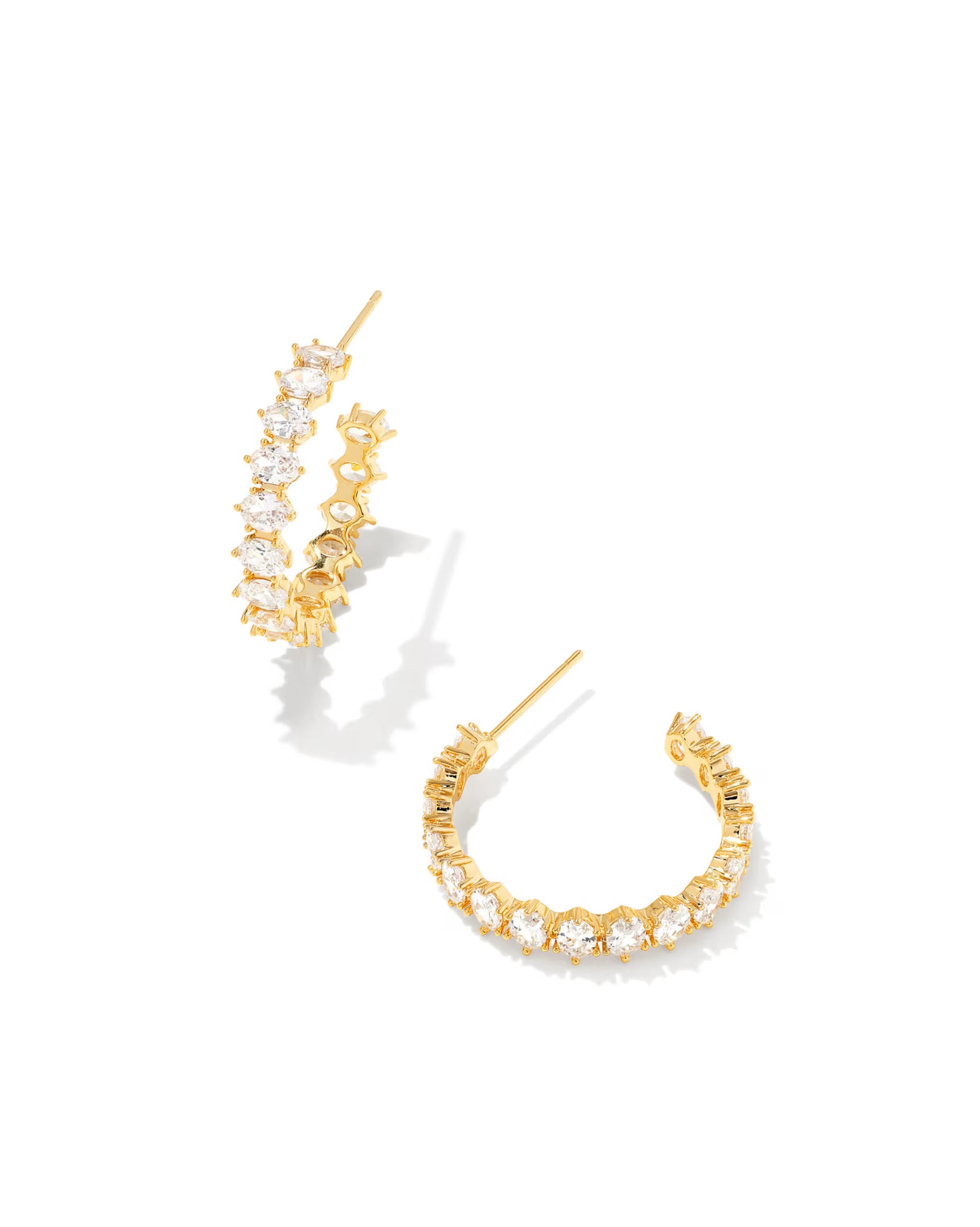 Kendra Scott | Cailin Crystal Hoop Earrings Gold