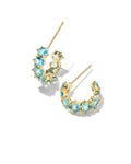 Kendra Scott | Cailin Gold Crystal Huggie Earrings