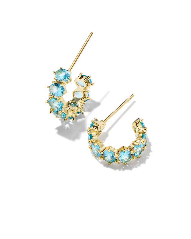 Kendra Scott | Cailin Gold Crystal Huggie Earrings