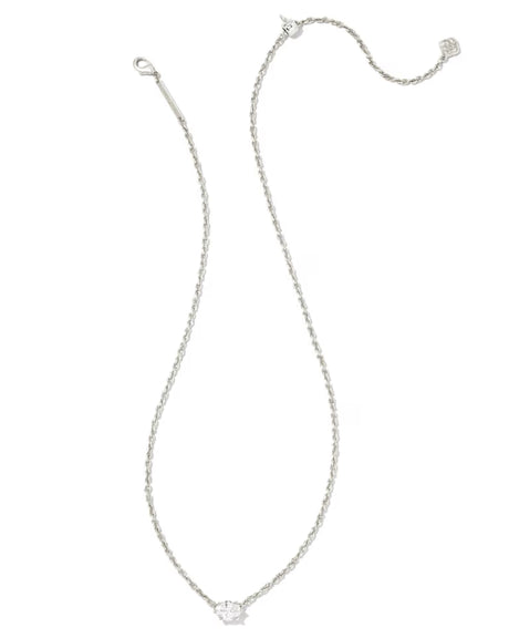 Kendra Scott | Cailin Silver Pendant Necklace in White CZ