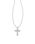 Kendra Scott | Cross Silver Pendant Necklace in White CZ